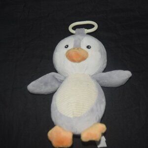 Kellytoy Baby Penguin Plush Rattle Crinkle Wings Textured Tummy Stroller Toy 9"